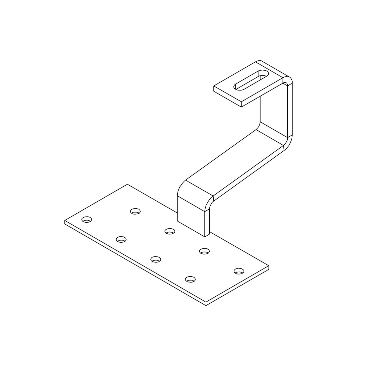 K2-Systems Roof Hook for Pan Tile H38 - 124mm; 35mm x 6mm - 1000096 - Image 2