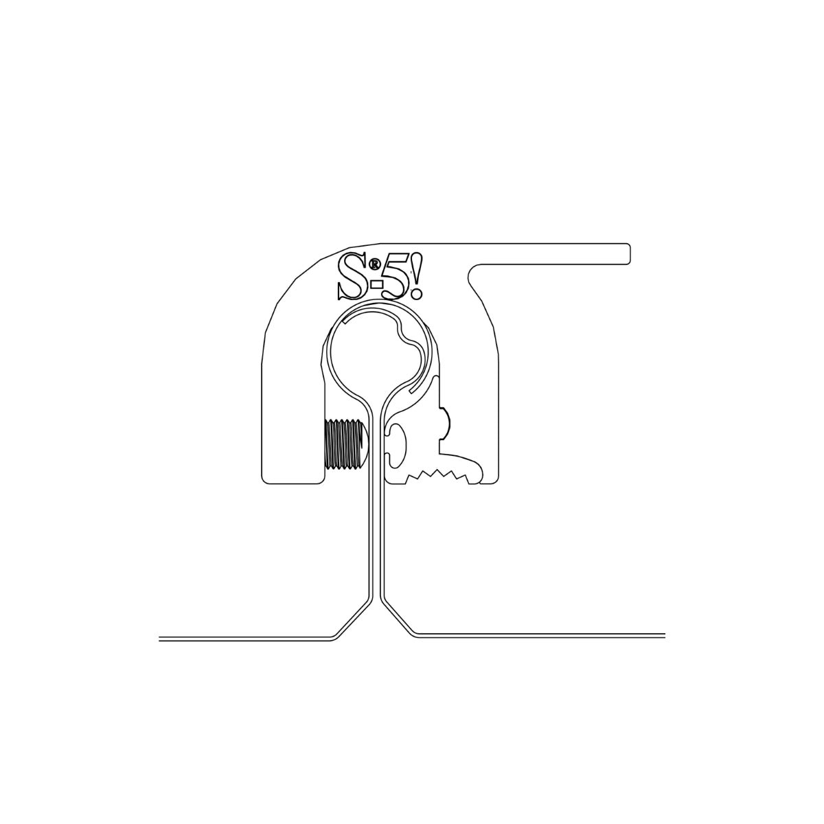 K2-Systems SolidRail S-5 Round Seal Clamp - 1000888 - Image 3