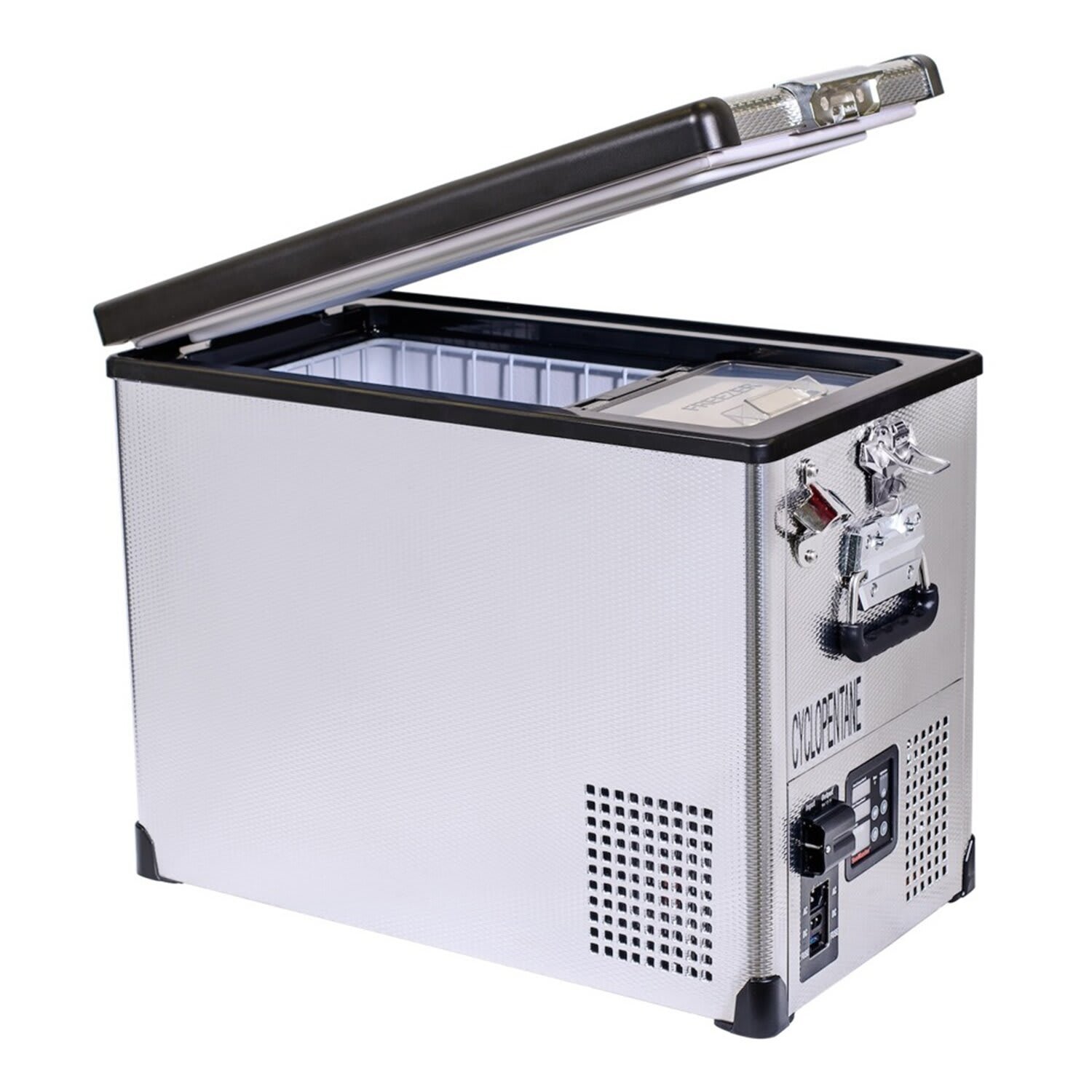 SnoMaster SMDZ-TR42 12V-220V 42 Litre Stainless Steel Portable Fridge-Freezer - Image 2