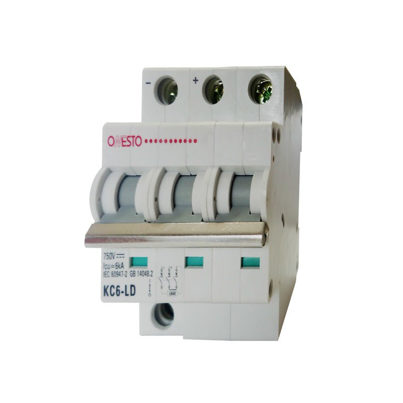 Onesto 16A 660V - 750V 6kA DC 3 Pole Circuit Breaker