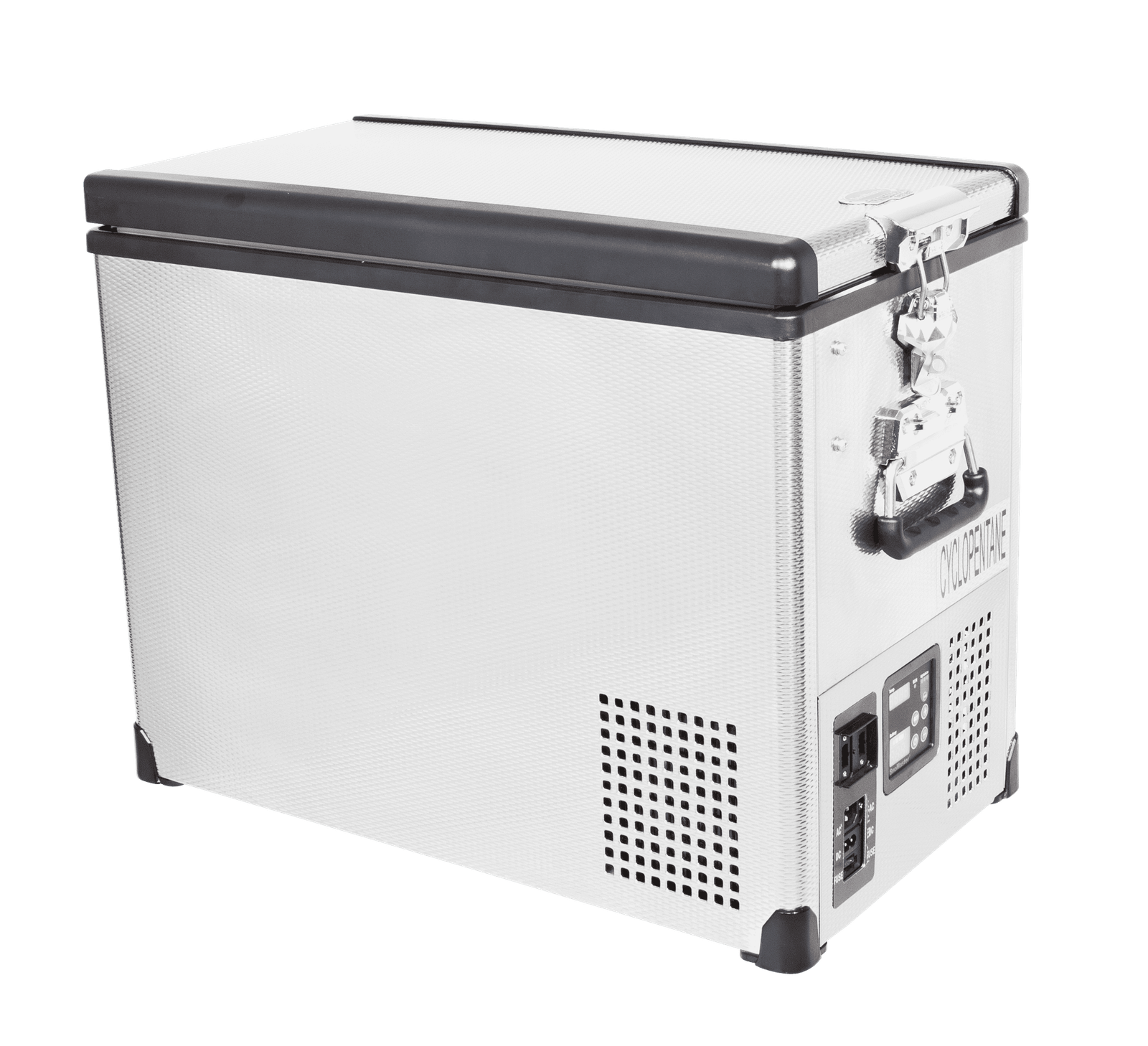 SnoMaster SMDZ-TR42 12V-220V 42 Litre Stainless Steel Portable Fridge-Freezer