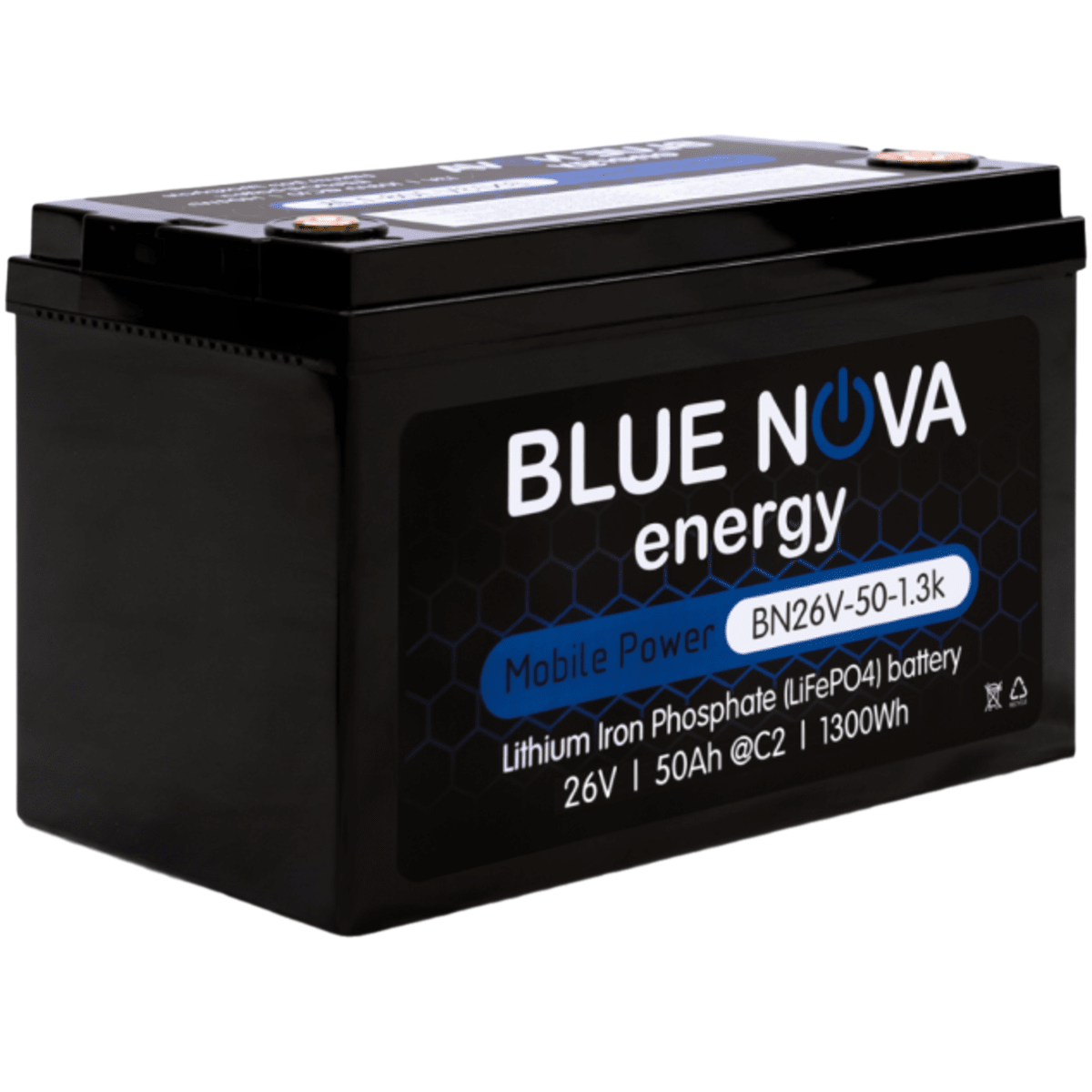 BlueNova BN26V-50-1.3K MPS LiFePO4 Battery