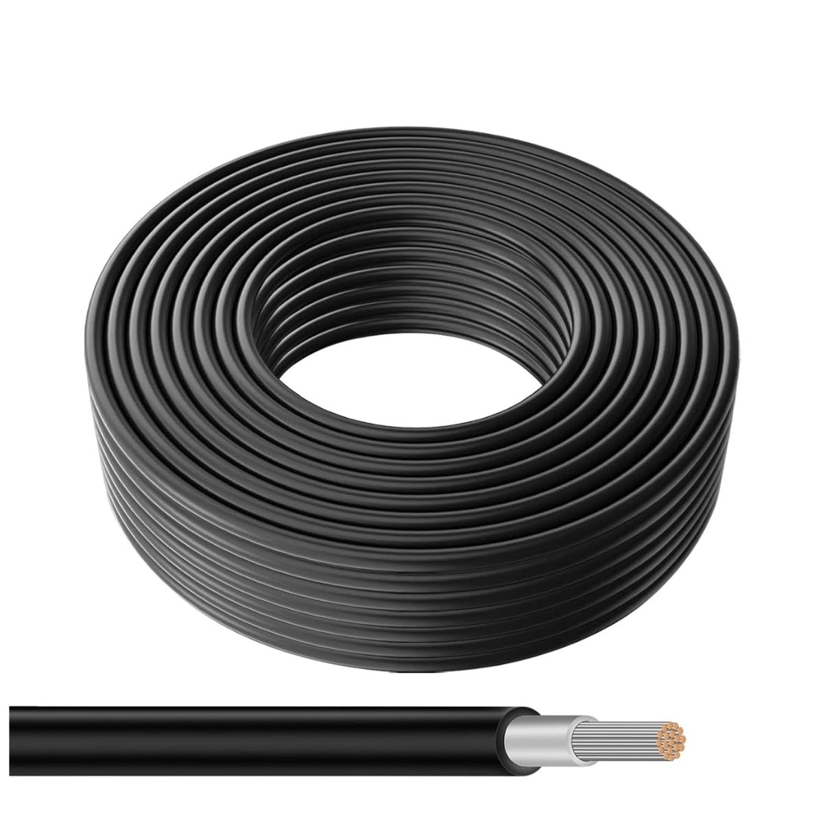 Sustainable 6mm² Black Double Insulated Halogen Free Solar Cable