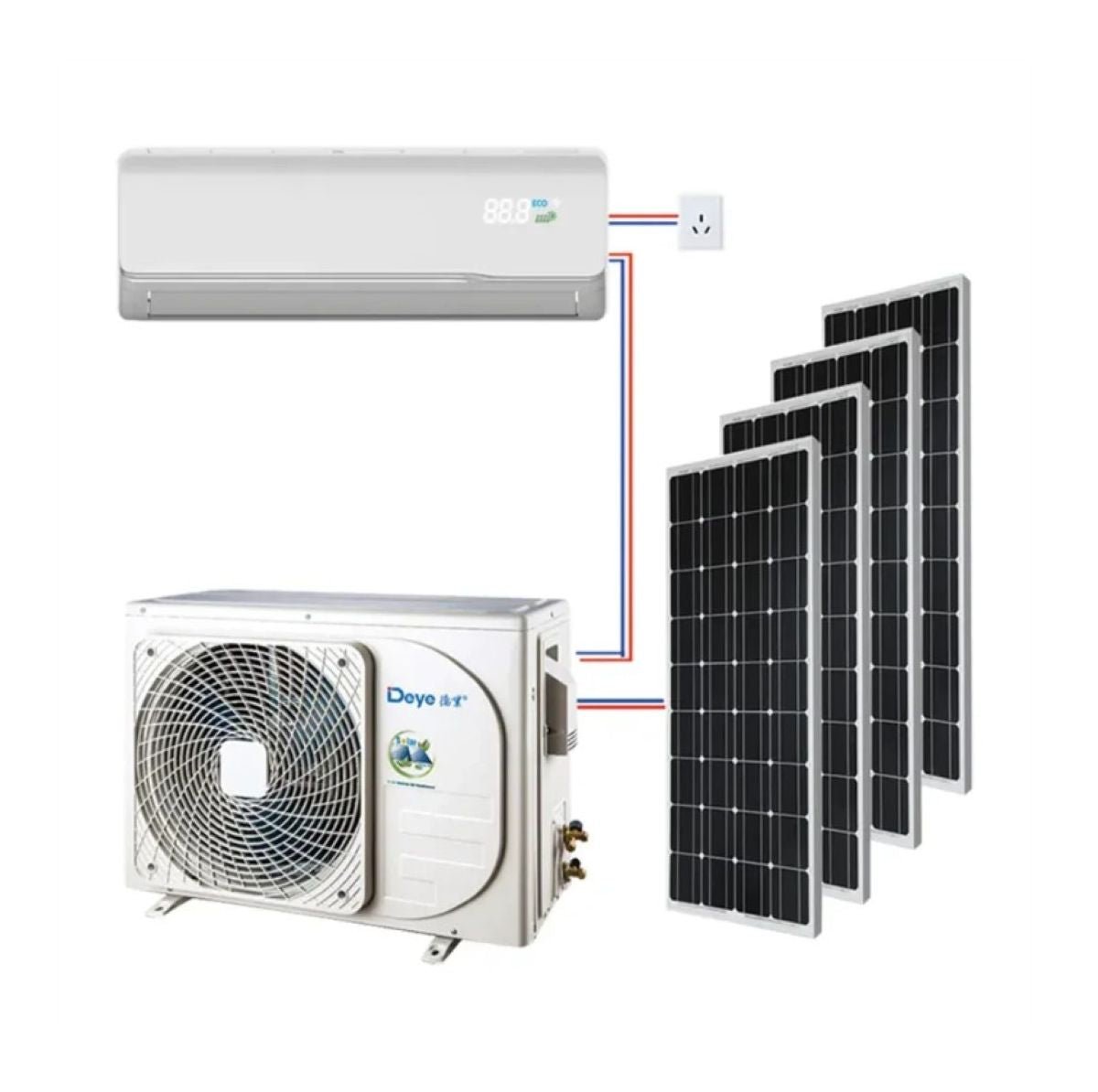 Deye 12000BTU Hybrid 4100W Solar Air Conditioner - Image 3