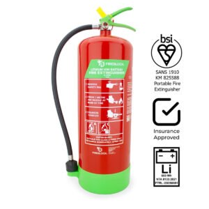 Fireblock 9 Litre Lithium Battery Fire Extinguisher