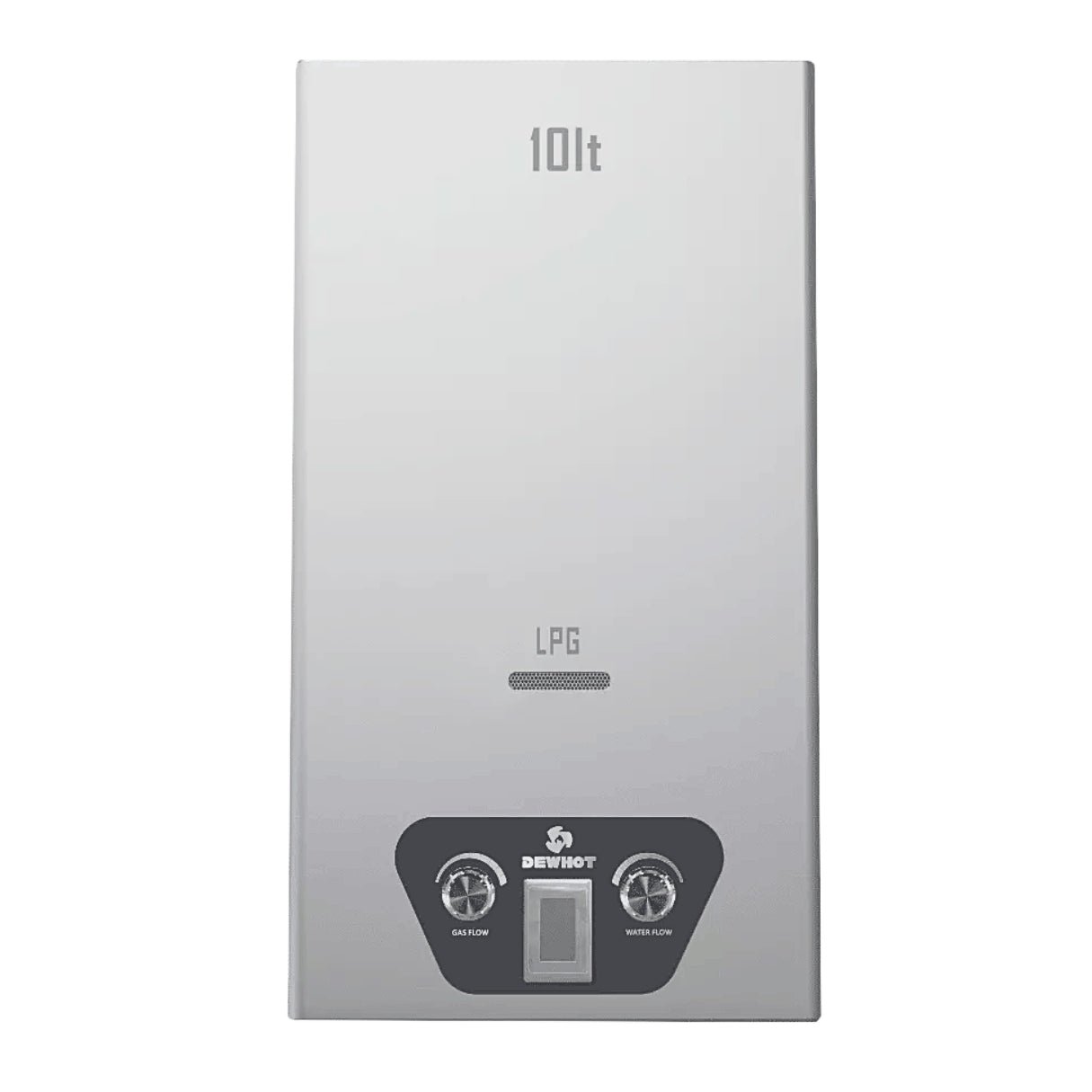 Dewhot 10 Litre Stainless Steel Diaphragm Activated Gas Water Heater-Outdoor