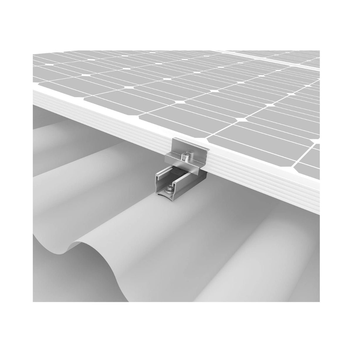 K2-Systems Corrugated Roof MultiRail 1 Panel Roof Mounting System