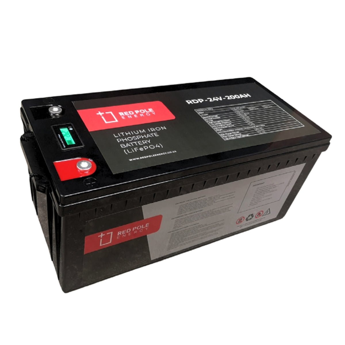 Red Pole Energy 24V 200Ah 5.12kWh LiFePO4 Battery