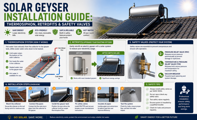 Solar Geyser Installation Guide: Thermosiphon, Retrofits & Safety Valves