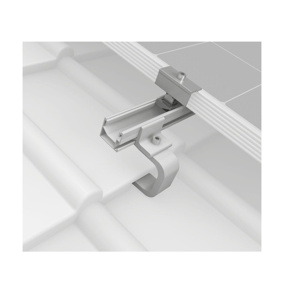 K2-Systems Tile Roof SingleRail 3S 1 Panel Roof Mounting System