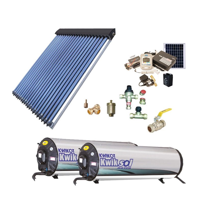 300L Complete Direct Pumped Split System Solar Water Heating Kit - Image 2