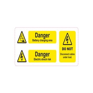 Battery Hazard label Li-ion ( 230mm * 90mm )