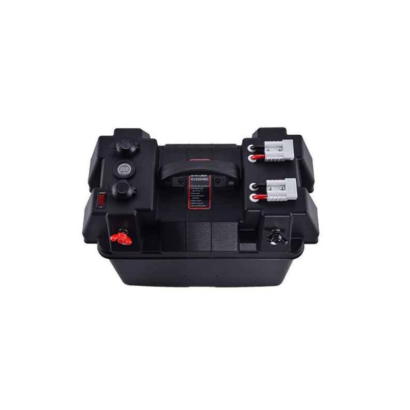 12V Portable Battery Box with Voltmeter - Image 2