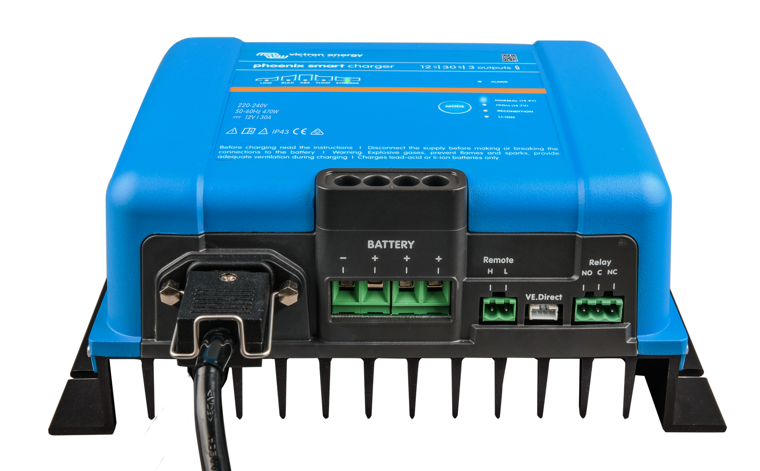 Victron Phoenix Smart IP43 24-16 16A 24V - 2 Output Battery Charger - Image 2