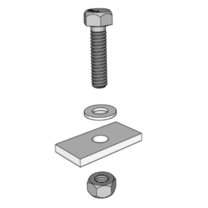 KD Solar Stainless Steel Fastening Kit Double Bolt